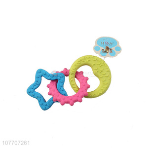 New design candy color dog molar toy solid color molar training interactive dog toy