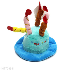 Factory supply cheap price hat shape soft interactive pets toys