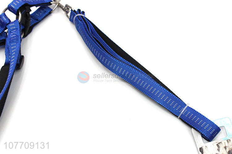 Factory price durable pets dogs leash with vented vest harness