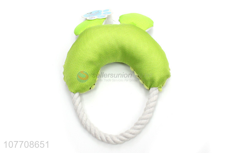 Low price interactive animal dog plush toy with rope