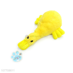 Wholesale pet products duck shape toys plush dog toy 