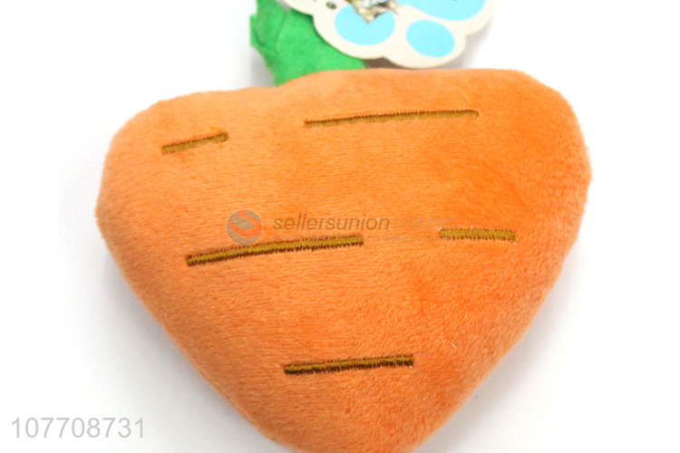 Wholesale vegetable shape plush toy for dog interactive