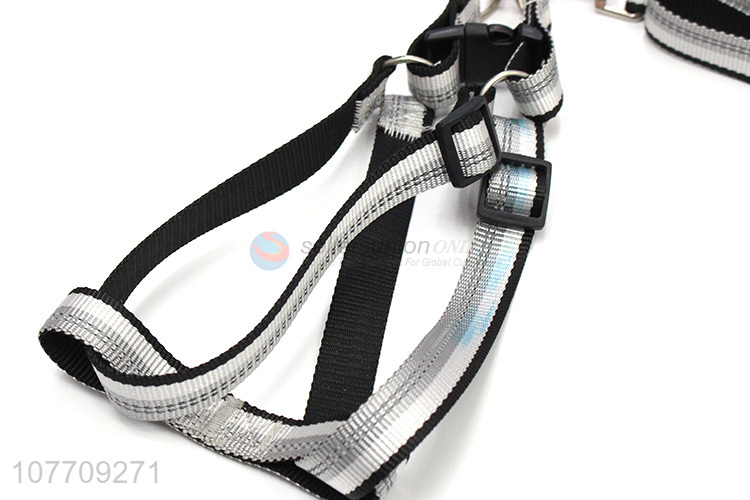 Best sale reflective pets dogs leash with vented vest harness