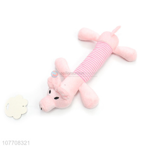 Creative design pink pig shape interactive toys for pets