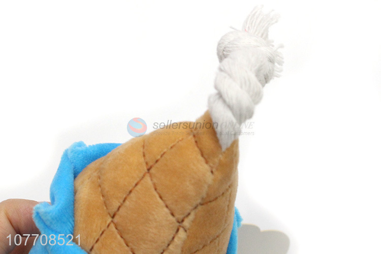 New product low price icecream shape plush chew pets toys