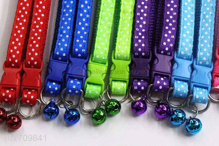 Top sale durable adjustable pets collar with spots pattern