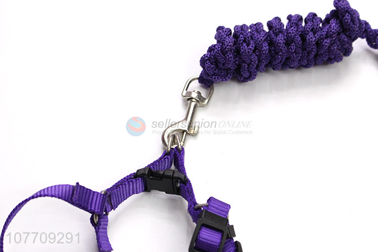 Low price new design purple adjustable pets leash