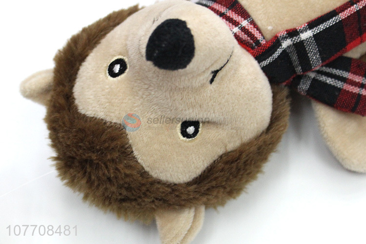 Cute design lion shape durable pets plush toys