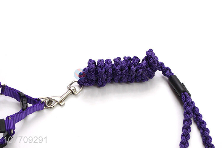 Low price new design purple adjustable pets leash