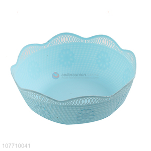 Uniquely designed plastic snack tray with large capacity kitchen storage basket