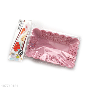 New style multifunctional rectangle fruit tray plastic snack basket