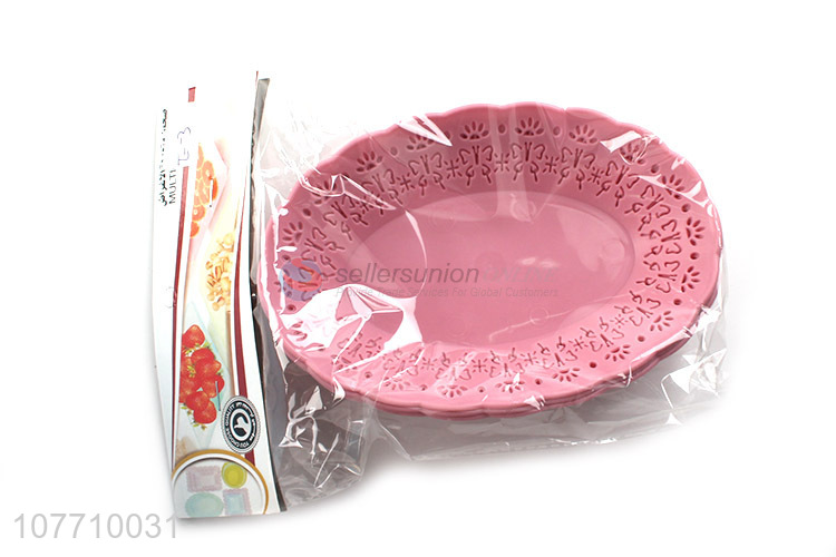 High Quality Plastic Plate Fruit Plate Round Food Tray