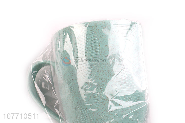 Low price leaf pattern household mouthwash cup toothbrush cup
