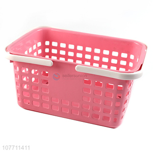 Portable plastic storage basket kitchen fruit basket for sales promotion