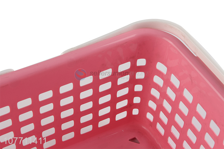 Portable plastic storage basket kitchen fruit basket for sales promotion