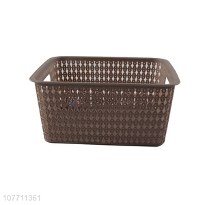 Household plastic storage basket rectangular kitchen basket for sales promotion