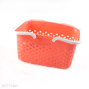 Portable plastic storage basket kitchen fruit basket for sales promotion