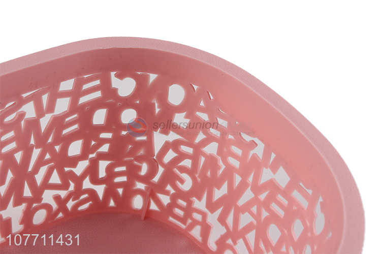 Wholesale creative hollow plastic storage basket kitchen food washing basket