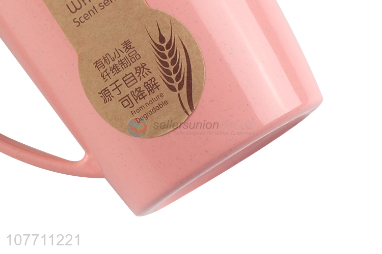 New arrival wheat straw fiber tooth mug plastic tooth mug bathroom mug