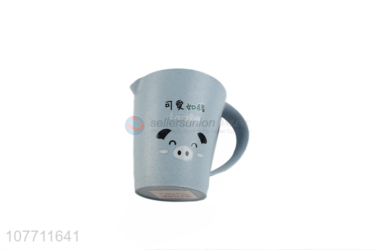Wholesale cartoon wheat straw water cup eco-friendly plastic drinking cup
