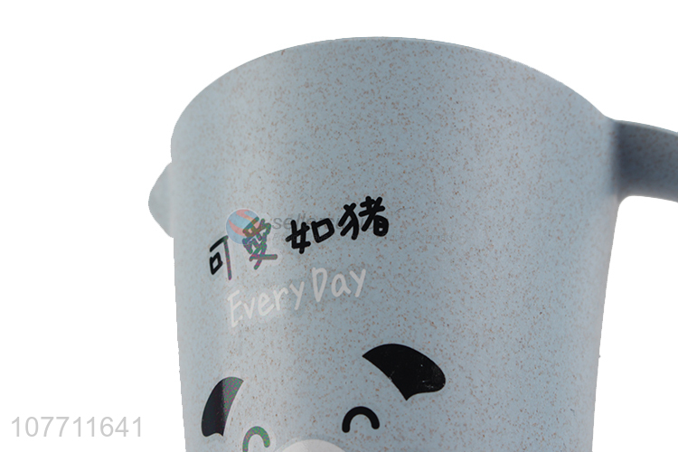 Wholesale cartoon wheat straw water cup eco-friendly plastic drinking cup