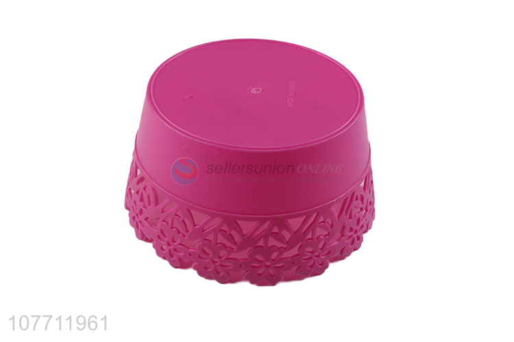 Wholesale exquisite round plastic storage basket desktop waste paper basket