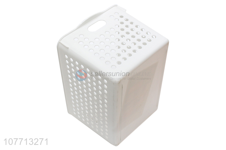 Top Quality Rectangle Plastic Storage Basket With Handle For Sale