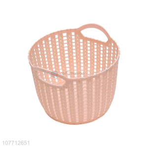 Popular Plastic Storage Basket With Handle For Kitchen And Bathroom