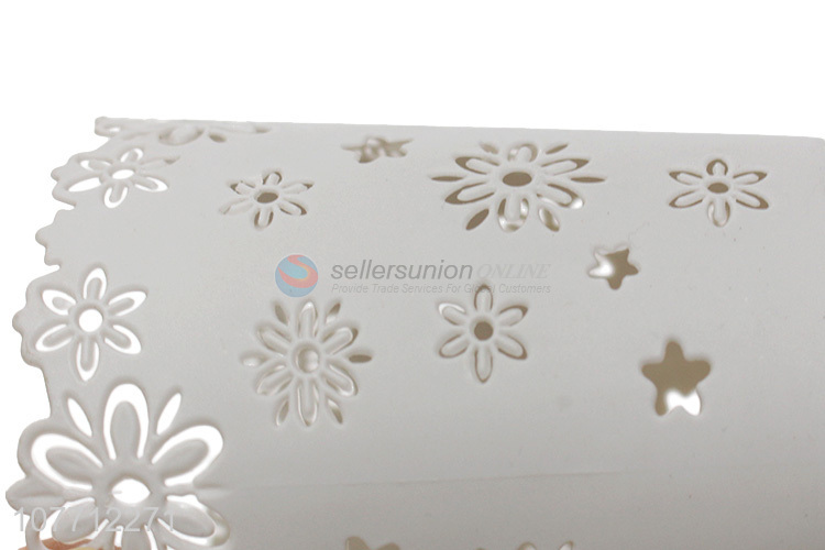 Popular Hollow Flower Pattern Plastic Storage Basket For Sale