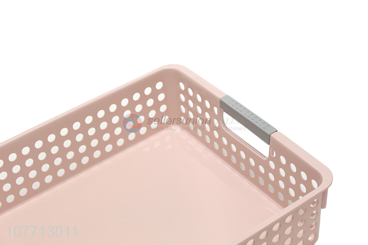 Custom Rectangle Plastic Storage Basket Multipurpose Storage Container