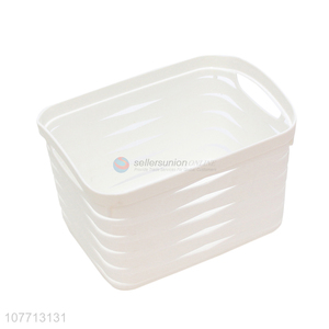 Delicate Design Rectangle Plastic Storage Basket Kitchen Bathroom Organizers