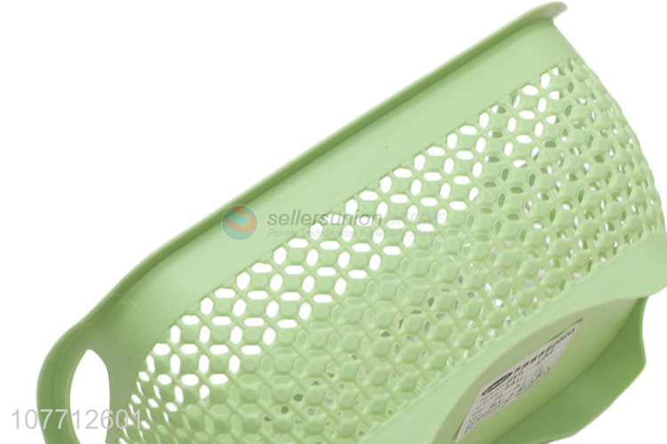 Good Sale Rectangle Plastic Storage Basket With Handle For Household