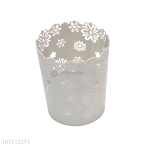 Popular Hollow Flower Pattern Plastic Storage Basket For Sale