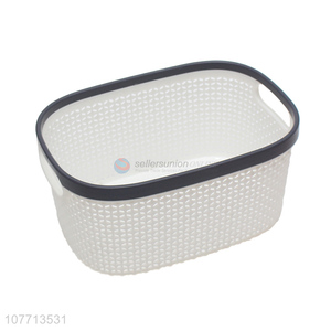 High Quality Rectangle Plastic Storage Basket With Handle Wholesale