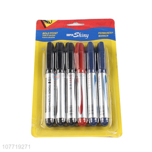 New Arrival 6 Pieces Permanent Marker Multipurpose Marking Pen Set