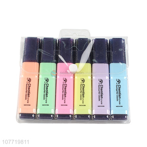 Good Sale 6 Pieces Highlighter Marker Color Sign Marker Pen Set