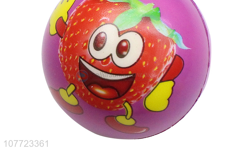 Hot selling strawberry purple ball children bouncing ball