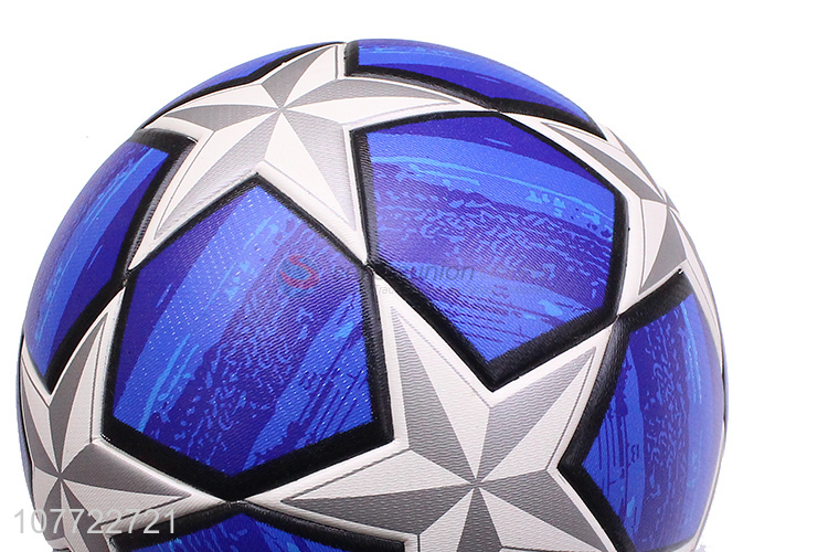 Wholesale blue five-pointed star football No. 5 laminated football