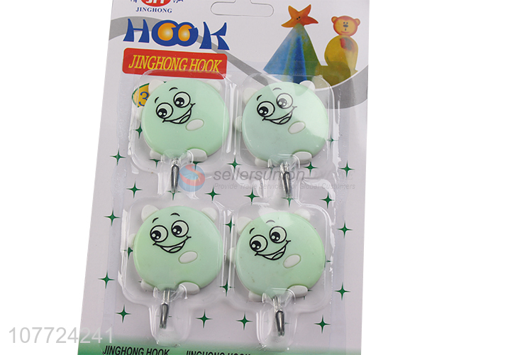 Good quality 4 pieces cartoon sticky hook for kitchen and bathroom