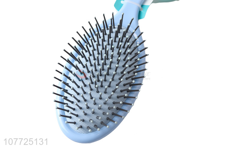 New design blue plastic hair brush comb for massage