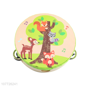 Wholesale tambourine children dancing props cartoon hand drum rattle