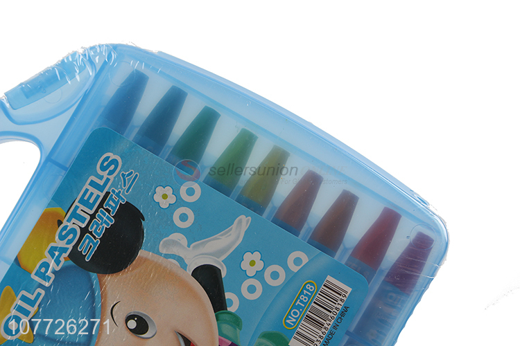 Good quality 18 colors water-soluble oil pastels color drawing pen for children