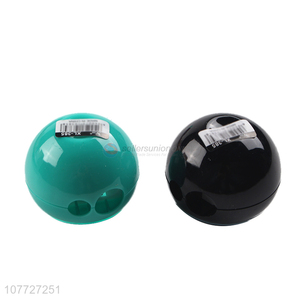 Factory price spherical sharpener 2 holes plastic pencil sharpener