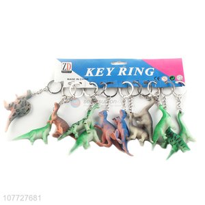 Most popular soft dinosaur key chain animal model key chain for children