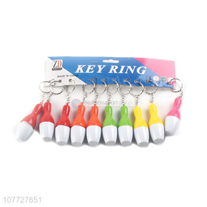 Hot selling bowling key chain bowling ball pen pendant ornament