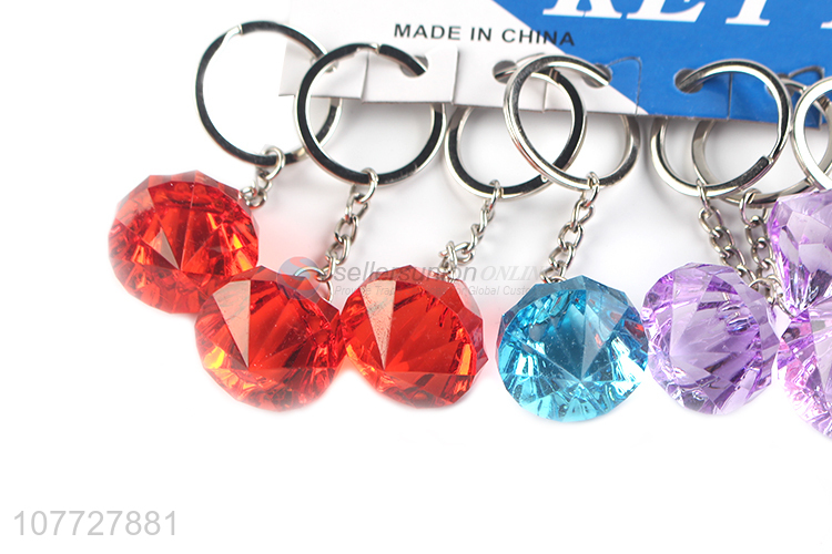 Hot products crystal diamond key chain fashionable clear acrylic key chain