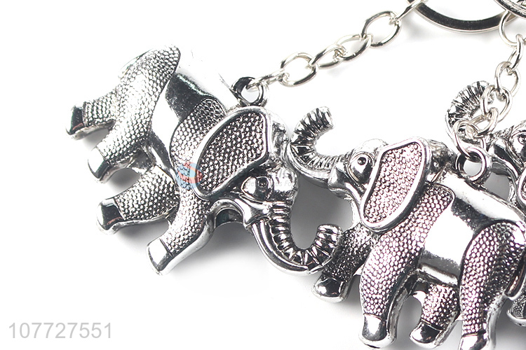 Best selling silver elephant key chain pvc key chain for souvenir