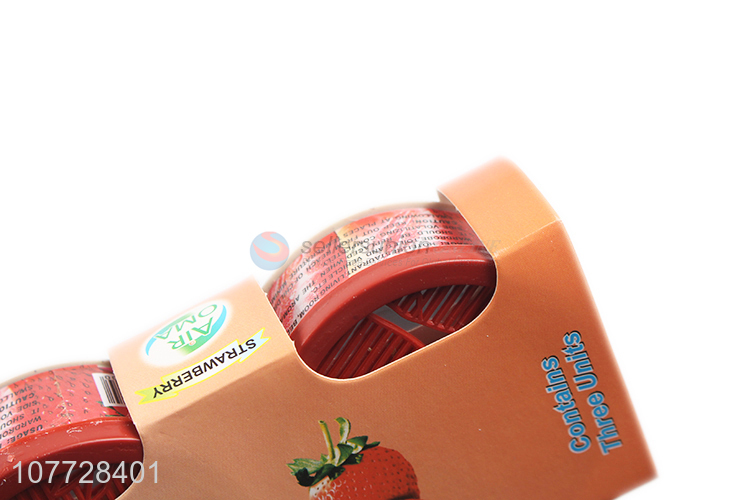 Wholesale solid strawberry balm deodorant toilet household freshener three packs