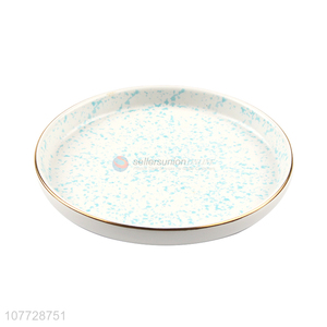 Creative household tableware inkjet ceramic breakfast plate disc tray