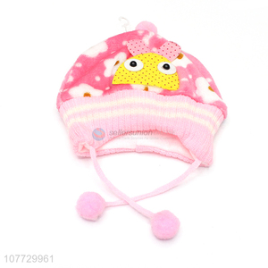 Promotional kawaii cartoon animal kids beanies children winter hat with earmuffs